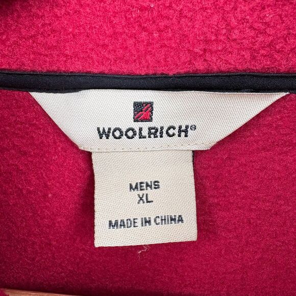 Woolrich Men's Fleece Vest in Red, Sz XL, Full Zip, Pockets Outdoor Chore - Picture 7 of 8